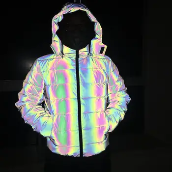 Reflective Winter Thick Cotton Coat Men Reflective Colorful Light Waterproof Windproof Thicken Keep Warm Overcoat Hooded Jacket
Reflective Winter Thick Cotton Coat Men Reflective Colorful Light Waterproof Windproof Thicken Keep Warm Overcoat Hooded Jacket