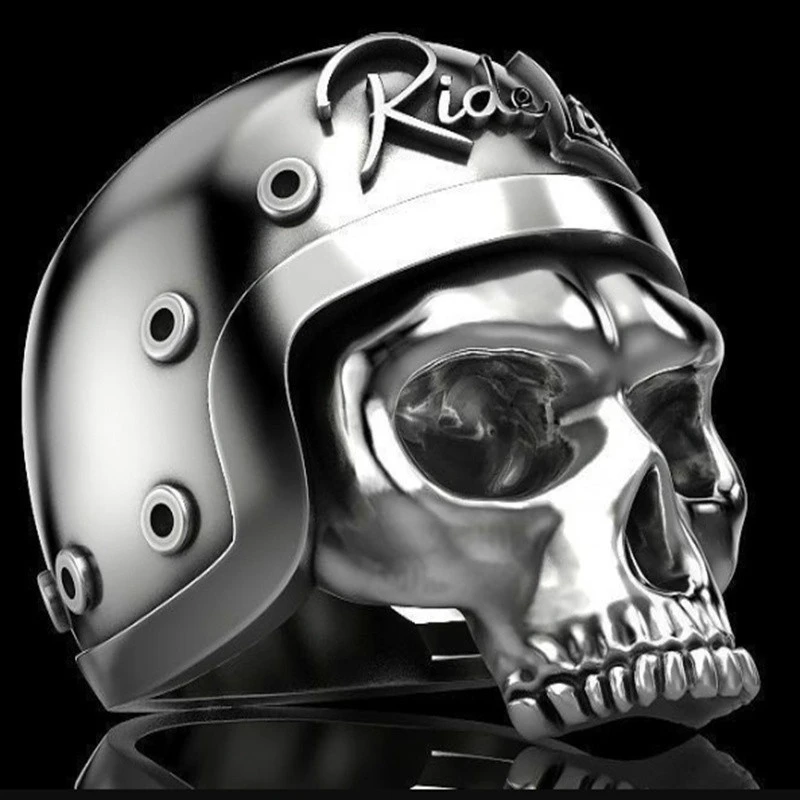 VILAGE New 2021 Gothic Stainless Steel Ring Punk Men's \RIDE LIFE\ Helmet SKULL Ring Party Jewelry for Cyclists
VILAGE New 2021 Gothic Stainless Steel Ring Punk Men's \RIDE LIFE\ Helmet SKULL Ring Party Jewelry for Cyclists
