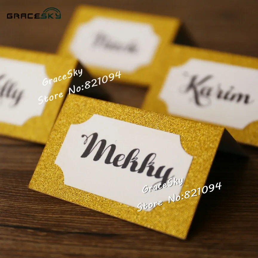 50pcs New free shipping laser cut glitter gold place name Holder cards Birthday Wedding Seat table holder Invitation Cards
50pcs New free shipping laser cut glitter gold place name Holder cards Birthday Wedding Seat table holder Invitation Cards