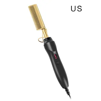 Hair Beard Straightener Hot Comb Electric Gold PTC Adjustable Temperature Straightening Perming Tool Iron Comb
Hair Beard Straightener Hot Comb Electric Gold PTC Adjustable Temperature Straightening Perming Tool Iron Comb