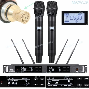 Pro UHF 300 Channel Digital Wireless Microphone System 2 KSM9 Condenser Capsule Handheld True Diversity Stage Vocal Concert Mics
Pro UHF 300 Channel Digital Wireless Microphone System 2 KSM9 Condenser Capsule Handheld True Diversity Stage Vocal Concert Mics
