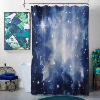Shower Curtains White and Black Constellation,Blue Galaxies in Night Sky Celestial Image Stars Fog Magical,Dark Blue Pale Blue 
Shower Curtains White and Black Constellation,Blue Galaxies in Night Sky Celestial Image Stars Fog Magical,Dark Blue Pale Blue