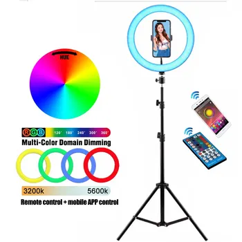 16/20/26cm RGB Ring Light With Phone Tripod Stand Kit Camera Photography Video Recording Selfie LED Light With Tablet Holder
16/20/26cm RGB Ring Light With Phone Tripod Stand Kit Camera Photography Video Recording Selfie LED Light With Tablet Holder