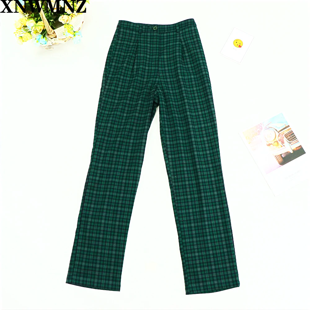 Summer Plaid Vintage Pants Elastic High Waist Casual Straight Pants European Style High Street Multi Occasions trendy pants 
Summer Plaid Vintage Pants Elastic High Waist Casual Straight Pants European Style High Street Multi Occasions trendy pants