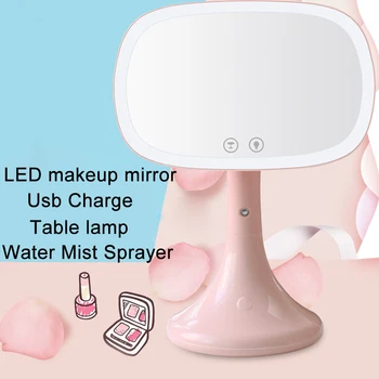 Led Spray Hydration Touch Screen Makeup Mirror Vanity Magnifying Lights 180 Degree Rotation Cosmetics Mirror Home Supplies
Led Spray Hydration Touch Screen Makeup Mirror Vanity Magnifying Lights 180 Degree Rotation Cosmetics Mirror Home Supplies