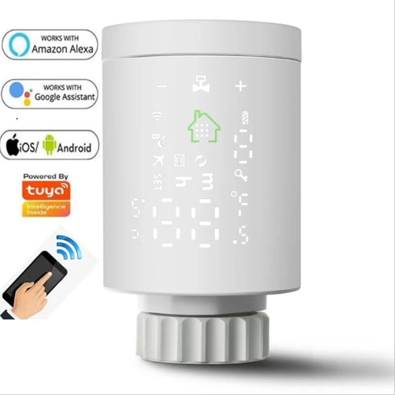 Alexa Tuya Smart Life Temperature Controller Touch Screen Intellgient Radiator Drive
Alexa Tuya Smart Life Temperature Controller Touch Screen Intellgient Radiator Drive
