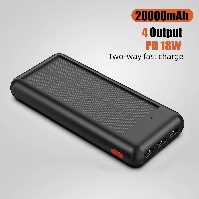 Solar Power Bank 24000mAh 3 USB External Charger Powerbank for Xiaomi IPhone X Portable External Battery Pack PD Quick Charging
Solar Power Bank 24000mAh 3 USB External Charger Powerbank for Xiaomi IPhone X Portable External Battery Pack PD Quick Charging