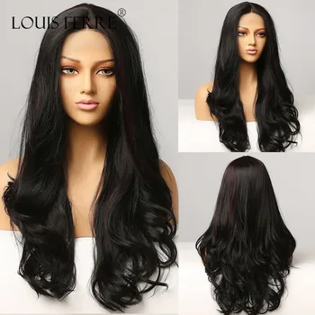 LOUIS FERRE Long Wave Natural Middle Part Lace Wigs for Women Black Red Mixed Synthetic Wig Cosplay/Daily Heat Resistant Fibre
LOUIS FERRE Long Wave Natural Middle Part Lace Wigs for Women Black Red Mixed Synthetic Wig Cosplay/Daily Heat Resistant Fibre