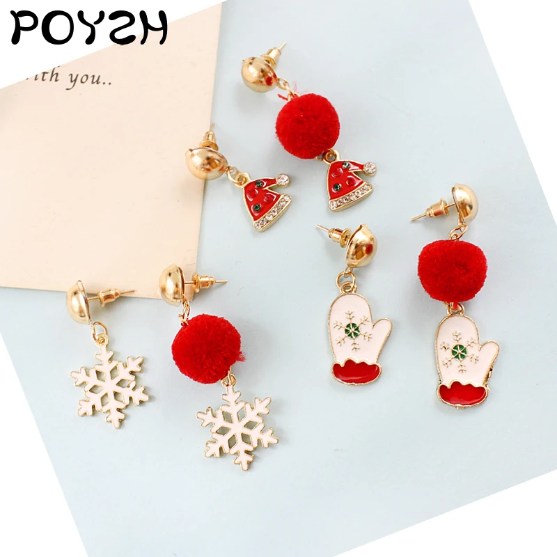 Christmas Day gift alloy asymmetric Christmas Earrings Christmas hat snowflake glove Red plush ball Eardrop Fashion lady jewelry
Christmas Day gift alloy asymmetric Christmas Earrings Christmas hat snowflake glove Red plush ball Eardrop Fashion lady jewelry