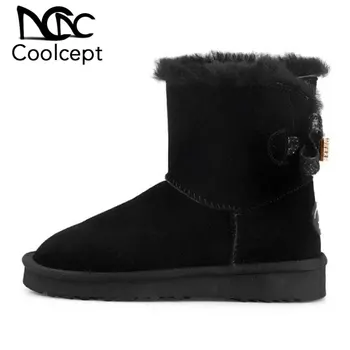 CoolCept Real Leather Women Snow Boots Plush Fur Warm Winter Shoes Women Bowknot Ankle Boots Casual Daily Footwear Size 34-39
CoolCept Real Leather Women Snow Boots Plush Fur Warm Winter Shoes Women Bowknot Ankle Boots Casual Daily Footwear Size 34-39