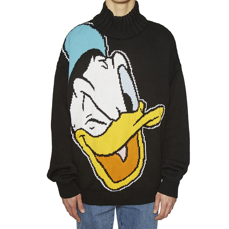 2019 Autumn Winter Duck Pattern Women Sweater Turtleneck Luxury Brand Simple Design Loose Pullover Knitting Casual Sweater
2019 Autumn Winter Duck Pattern Women Sweater Turtleneck Luxury Brand Simple Design Loose Pullover Knitting Casual Sweater