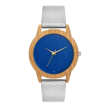 Simple Ladies Quartz Watch Silver Silicone Strap Blue Solid Color Pattern Imitation Wood Alloy Dial Women Watches Men Gift T97-F
Simple Ladies Quartz Watch Silver Silicone Strap Blue Solid Color Pattern Imitation Wood Alloy Dial Women Watches Men Gift T97-F