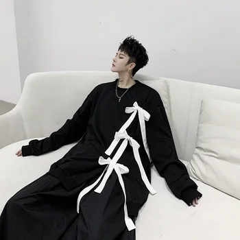 2020 Spring And Autumn New Dark Niche Round Hit Color Ribbon Bow Sweatshirt Fashion Casual Cardigan Round Neck Pullover Black
2020 Spring And Autumn New Dark Niche Round Hit Color Ribbon Bow Sweatshirt Fashion Casual Cardigan Round Neck Pullover Black