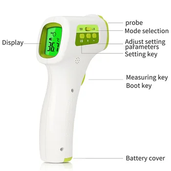Ear Forehead Baby Adults Household Non With LCD Backlight Infrared Thermometer Object Temperature Battery Operated
Ear Forehead Baby Adults Household Non With LCD Backlight Infrared Thermometer Object Temperature Battery Operated