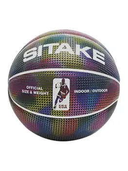 Holographic Reflective Luminous Basketball Street Rubber Basketball Ball Pu Rubber Luminescence Night Glowing Rainbow Light Ball
Holographic Reflective Luminous Basketball Street Rubber Basketball Ball Pu Rubber Luminescence Night Glowing Rainbow Light Ball