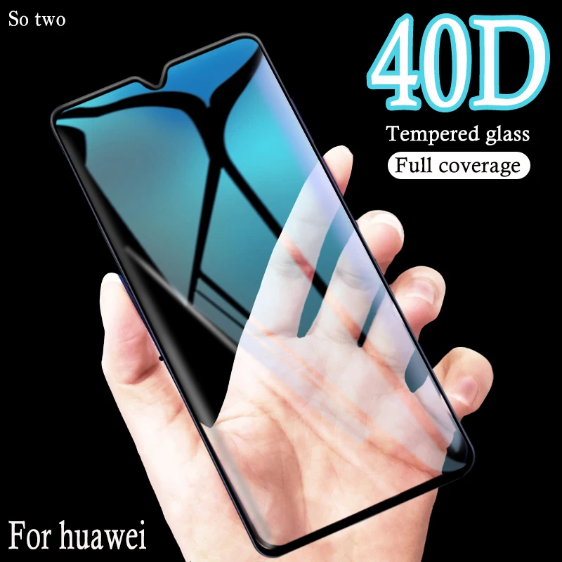 Закаленное стекло 40D для Huawei Mate 20 10 lite pro защита экрана Защитное P20 P30 9 on