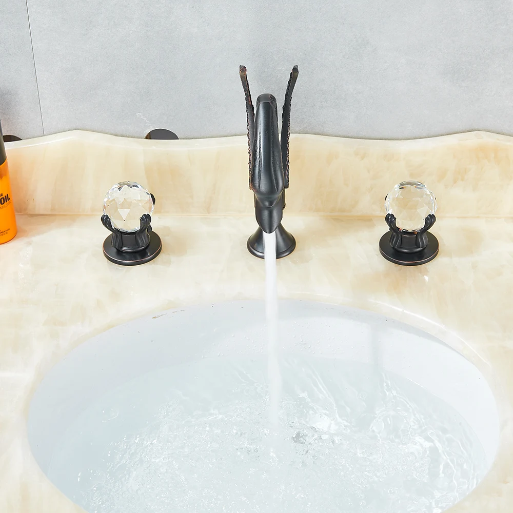 Black-Swan-Basin-Faucet-Deck-Mounted-Dual-Crystal-Handle-Bathroom-Tub-Mixer-Tap-Black-Bronze-Cold (4)