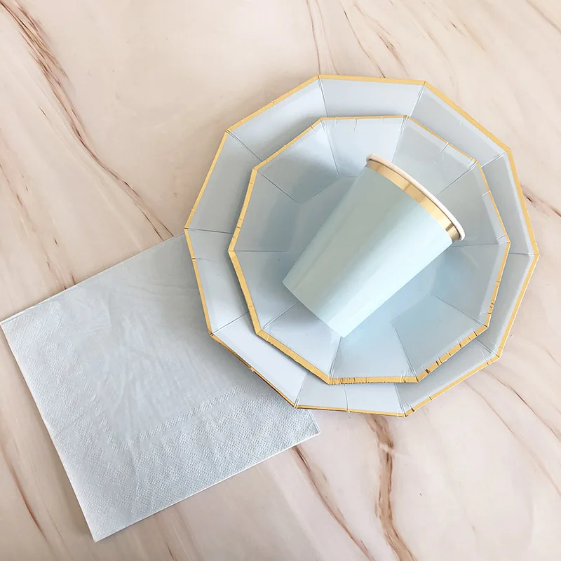 64pcs/set New Gold Paper Party Wedding Supplies Disposable Tableware Happy Birthday Party Paper Plate Cup Cutlery Set
64pcs/set New Gold Paper Party Wedding Supplies Disposable Tableware Happy Birthday Party Paper Plate Cup Cutlery Set