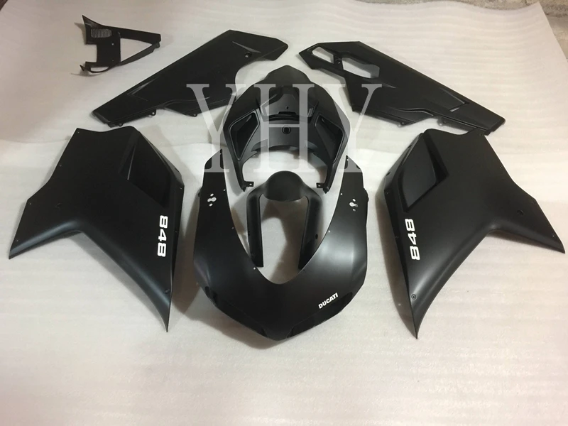 Высококачественные черные Обтекатели для кузова Ducati 848 1098 1198 2007 2008 2009 2010 из