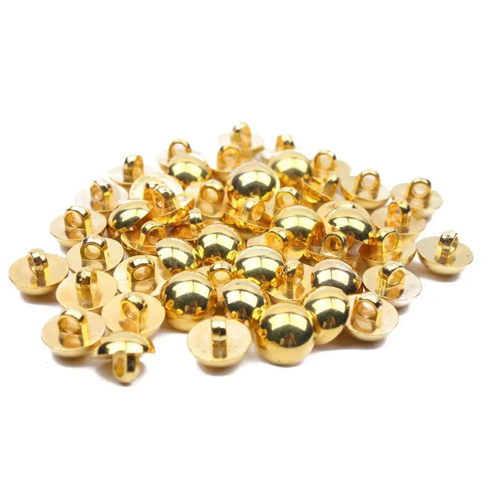 50 Pieces Full Dome Metal Buttons with Polished Gold Finish for most applications from costume to dress wear
50 Pieces Full Dome Metal Buttons with Polished Gold Finish for most applications from costume to dress wear