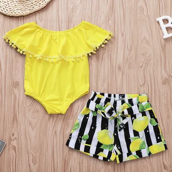 Infant Girl Clothes Suits Yellow Triangle Toddler Rompers+Short Pants Beach Style Baby Girl Outfit Sets Roupas De Bebe Menina
Infant Girl Clothes Suits Yellow Triangle Toddler Rompers+Short Pants Beach Style Baby Girl Outfit Sets Roupas De Bebe Menina