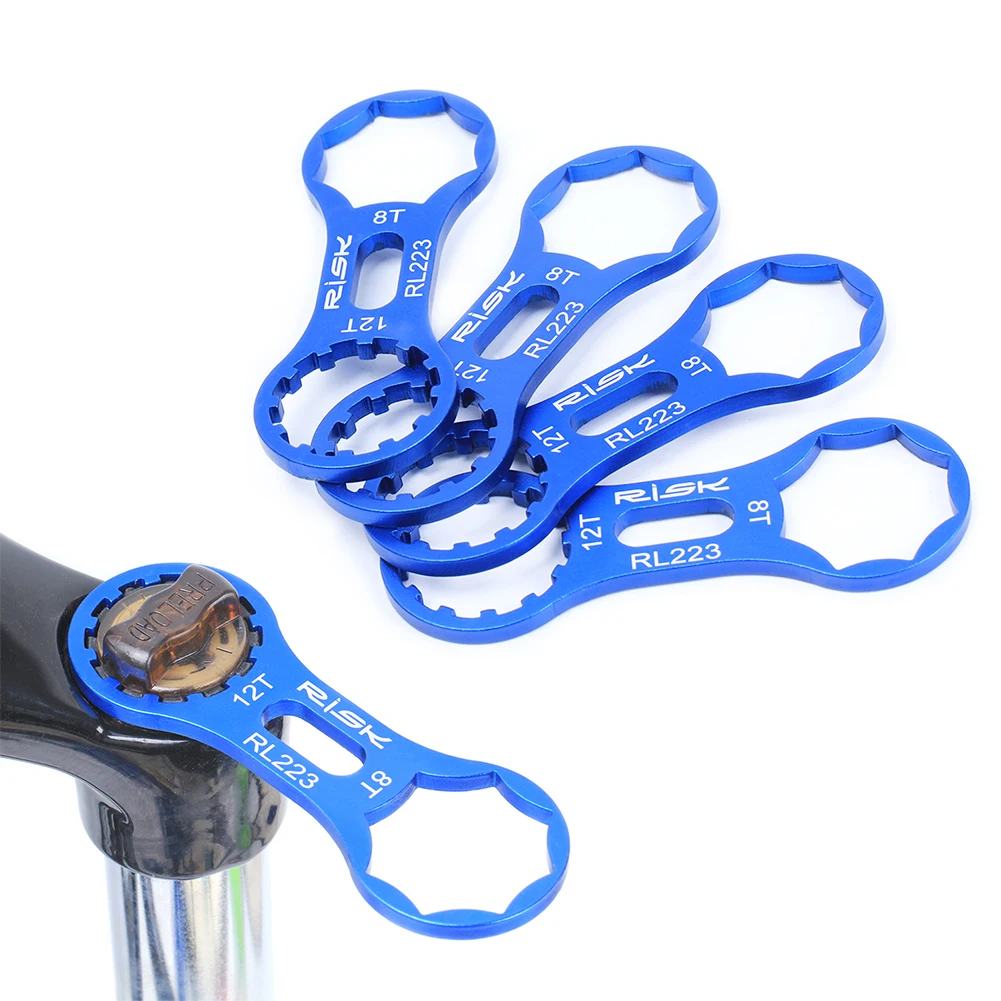 RISK Aluminum Bicycle Front Fork Repair Tool For SR Suntour XCR/XCT/XCM/RST MTB Bike Front Fork Cap Wrench Disassembly Tools
RISK Aluminum Bicycle Front Fork Repair Tool For SR Suntour XCR/XCT/XCM/RST MTB Bike Front Fork Cap Wrench Disassembly Tools
