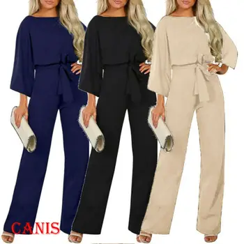 Women Fashion High Waist Long Sleeve Jumpsuit Autumn Cotton Long Sleeve Casual Loose Romper Trousers Ladies Pant
Women Fashion High Waist Long Sleeve Jumpsuit Autumn Cotton Long Sleeve Casual Loose Romper Trousers Ladies Pant