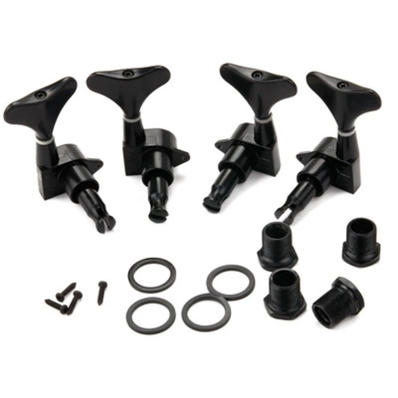 4 Pcs Guitar Tuning Pegs 2R&2L Tuners Machine Heads with Ferrules for String Bass Accessories Black
4 Pcs Guitar Tuning Pegs 2R&2L Tuners Machine Heads with Ferrules for String Bass Accessories Black