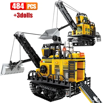 484PCS City Engineering Mining Machinery Forklift Building Blocks Technic Excavator Truck Car Bricks Christmas Toys for Children
484PCS City Engineering Mining Machinery Forklift Building Blocks Technic Excavator Truck Car Bricks Christmas Toys for Children