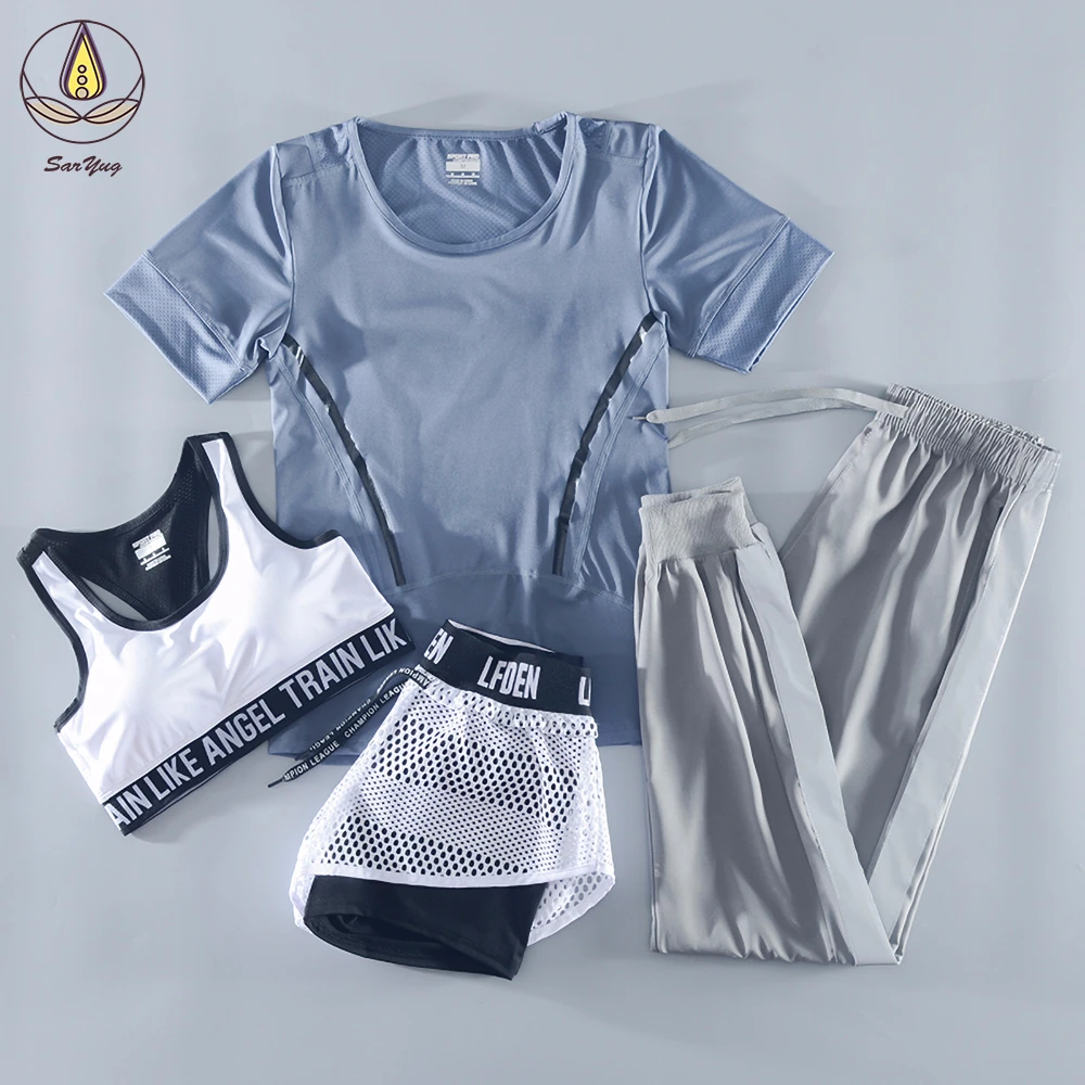 2019 4 Pcs Set Summer Women Sports Running Quick Dry T Shirt Bra Mesh Shorts+pants Fitness Gym Yoga Suit Clothing Workout
2019 4 Pcs Set Summer Women Sports Running Quick Dry T Shirt Bra Mesh Shorts+pants Fitness Gym Yoga Suit Clothing Workout