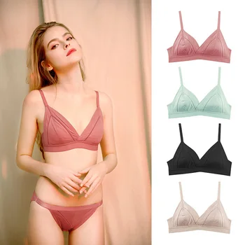 French Light Ink Thin Cotton No Steel Ring Less Women's Underwear Triangle Cup Small Chest Thin Comfortable Bra Sostene De Mujer
French Light Ink Thin Cotton No Steel Ring Less Women's Underwear Triangle Cup Small Chest Thin Comfortable Bra Sostene De Mujer
