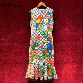 Svoryxiu 2020 Runway Summer Vintage Party Mermaid Dresses Women's Black Lace Plaid Parrot Print Package Buttocks Tank Dress
Svoryxiu 2020 Runway Summer Vintage Party Mermaid Dresses Women's Black Lace Plaid Parrot Print Package Buttocks Tank Dress
