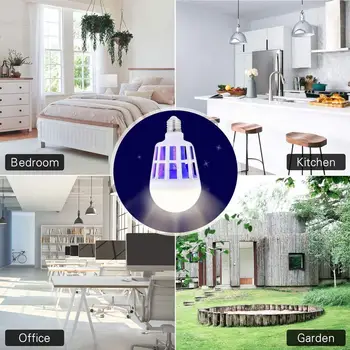 15W LED anti-mosquito lighting bulb lamp UV Electronic Repeller Trap Zapper Home Insect Bug For Indoor Killing Fly U3F7
15W LED anti-mosquito lighting bulb lamp UV Electronic Repeller Trap Zapper Home Insect Bug For Indoor Killing Fly U3F7
