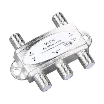 4 in 1 4 x 1 DiSEqc 4-way Wideband Switch DS-04C High Isolation Connect 4 Satellite Dishes 4 LNB For Satellite Receiver
4 in 1 4 x 1 DiSEqc 4-way Wideband Switch DS-04C High Isolation Connect 4 Satellite Dishes 4 LNB For Satellite Receiver