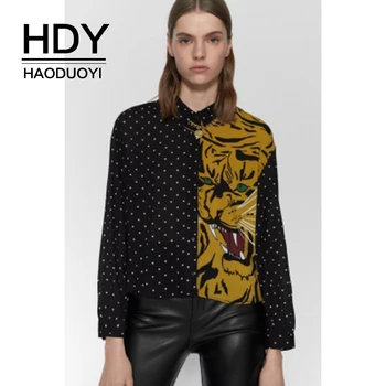 HDY Haoduoyi 2020 Spring New Fashion Personalized Irregular Print Design Leisure Loose Thin Polka Dot Women Shirt 
HDY Haoduoyi 2020 Spring New Fashion Personalized Irregular Print Design Leisure Loose Thin Polka Dot Women Shirt