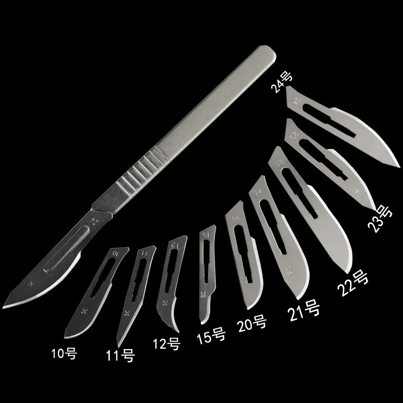 10 11#23# Carbon Steel Scalpel Blades +1 Handle Scalpel DIY Cutting Tools PCB Repair Animal Scalpel
10 11#23# Carbon Steel Scalpel Blades +1 Handle Scalpel DIY Cutting Tools PCB Repair Animal Scalpel