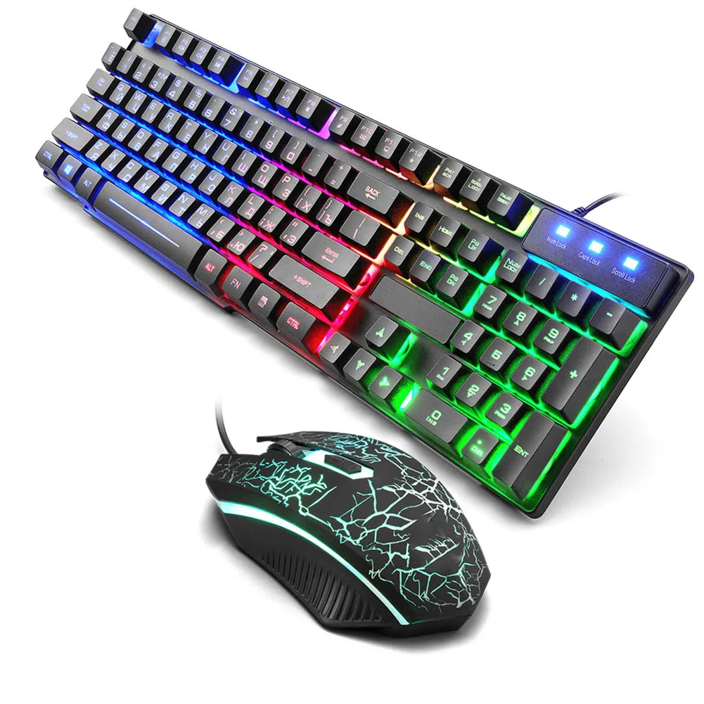 Luminous Keyboard with Mouse Set Russian keyboard Ergonomic Waterproof Mechanical computer gaming keyboards Keypad
Luminous Keyboard with Mouse Set Russian keyboard Ergonomic Waterproof Mechanical computer gaming keyboards Keypad
