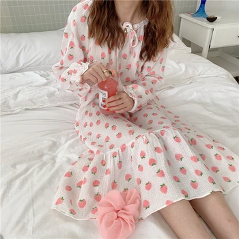 Cotton pajamas female Princess wind autumn winter Korean loose lovely long sleeve home clothes two piece set
Cotton pajamas female Princess wind autumn winter Korean loose lovely long sleeve home clothes two piece set
