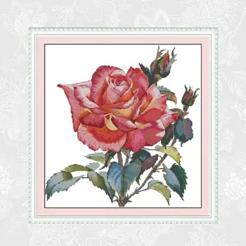 Rose Cross stitch kits DIY Handwork Cross stitching Beginner 14ct Printed Canvas 11ct White Fabric Embroidery Needlework
Rose Cross stitch kits DIY Handwork Cross stitching Beginner 14ct Printed Canvas 11ct White Fabric Embroidery Needlework