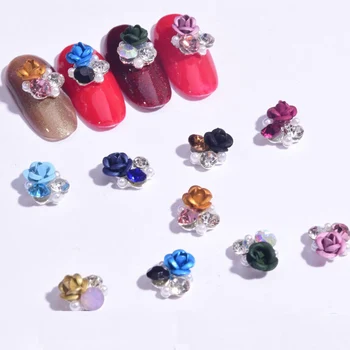 10pcs Bright Flower Rhinestone 9Color Choice Rose Flower ,Pearl ,Alloy For Nail Art Decorations Glitter 3D Nail Jewelry Pendant
10pcs Bright Flower Rhinestone 9Color Choice Rose Flower ,Pearl ,Alloy For Nail Art Decorations Glitter 3D Nail Jewelry Pendant