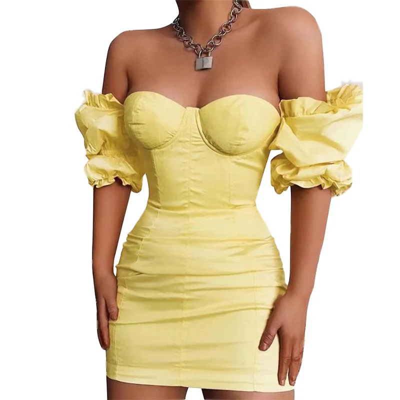 2019 New Bandage Dress Sexy Mini Dress Korean Fashion Vestidos Sheath Solid Above Knee Mini Dress Lantern Sleeve Women Clothing
2019 New Bandage Dress Sexy Mini Dress Korean Fashion Vestidos Sheath Solid Above Knee Mini Dress Lantern Sleeve Women Clothing