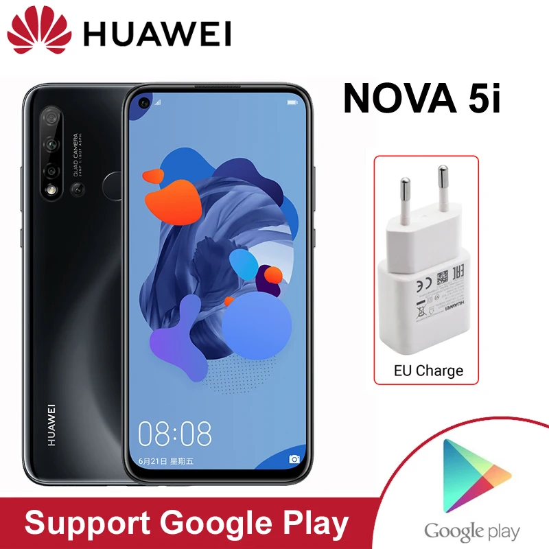 

Huawei Nova 5i Smartphone 6GB 128GB 6.4 inch Android 9.0 Mobile Phone 2310x1080 Type-C Mobile Phone 24.0MP Kirin 710