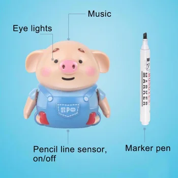 Follow Any Drawn Line Binory Magic Pig and dragon Robot Pen Inductive Pig With Light Music Smart Education Toy DROPSHIPPING
Follow Any Drawn Line Binory Magic Pig and dragon Robot Pen Inductive Pig With Light Music Smart Education Toy DROPSHIPPING