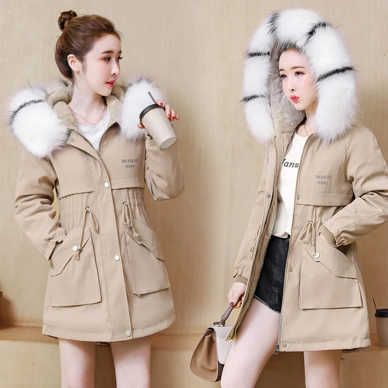 Dyeing Genuine Fur Collar Cotton-padded Clothes Women's 2019 Winter Korean-style Fashion Mid-length plus Velvet Warm Casual Cott
Dyeing Genuine Fur Collar Cotton-padded Clothes Women's 2019 Winter Korean-style Fashion Mid-length plus Velvet Warm Casual Cott