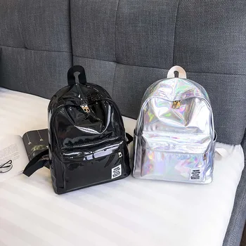 Hologram Laser Backpack For School Student Women's Laser Silver Color Holographic Bag backpacks Women Backpack Mochila Feminina 
Hologram Laser Backpack For School Student Women's Laser Silver Color Holographic Bag backpacks Women Backpack Mochila Feminina