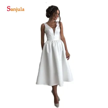 Cheap Satin Bridesmaid Dresses Knee Length Simple Tank A-Line Wedding Party Dress for Women Backless Prom Gowns 2020 Newly D1357
Cheap Satin Bridesmaid Dresses Knee Length Simple Tank A-Line Wedding Party Dress for Women Backless Prom Gowns 2020 Newly D1357