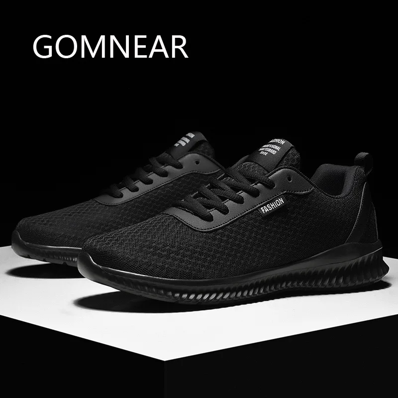 GOMNEAR Black Casual Shoes Men Soft Comfortable Walking Shoes Summer Light Mesh Running Sport Shoes Lace-up Breathable Sneakers
GOMNEAR Black Casual Shoes Men Soft Comfortable Walking Shoes Summer Light Mesh Running Sport Shoes Lace-up Breathable Sneakers