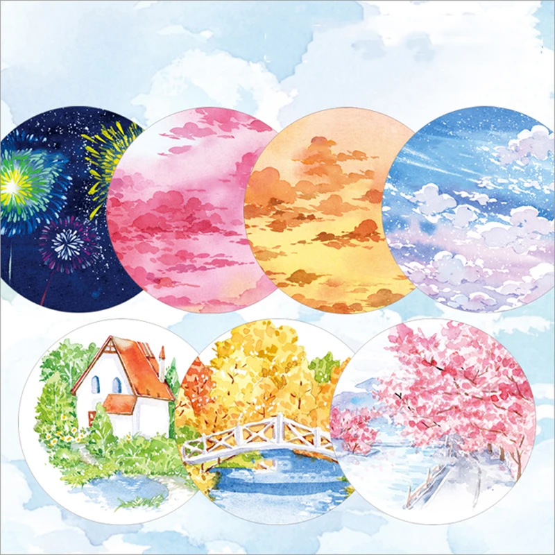 WOKO Sky Clouds Waterfall Spring Autumn Sakura City View Washi Tape DIY Decoration Scrapbooking Planner Masking Tape Stationery
WOKO Sky Clouds Waterfall Spring Autumn Sakura City View Washi Tape DIY Decoration Scrapbooking Planner Masking Tape Stationery