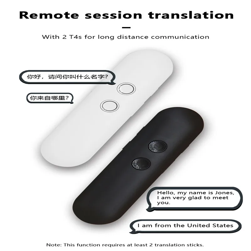 New Arrivals T4 Portable Mini Voice Translator Multi-Language Smart Translator 42 Languages APP Translator Language Translator
New Arrivals T4 Portable Mini Voice Translator Multi-Language Smart Translator 42 Languages APP Translator Language Translator