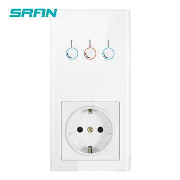 SRAN sensor switch,power socket with light switch 1/2/3gang 1way,Vertical installation crystal glass panel 172mm*86mm
SRAN sensor switch,power socket with light switch 1/2/3gang 1way,Vertical installation crystal glass panel 172mm*86mm